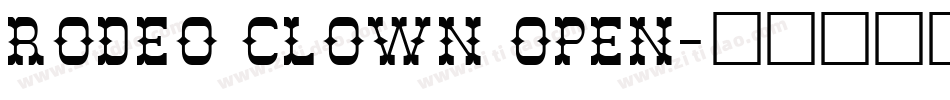 Rodeo Clown Open字体转换